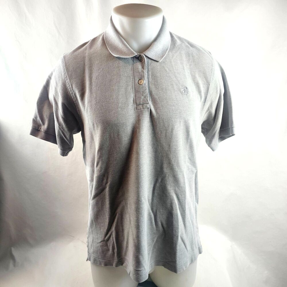 Vintage Brooks Brothers Shirt Mens Large Polo Golf Gray Classic Made in USA
